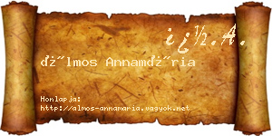 Álmos Annamária névjegykártya